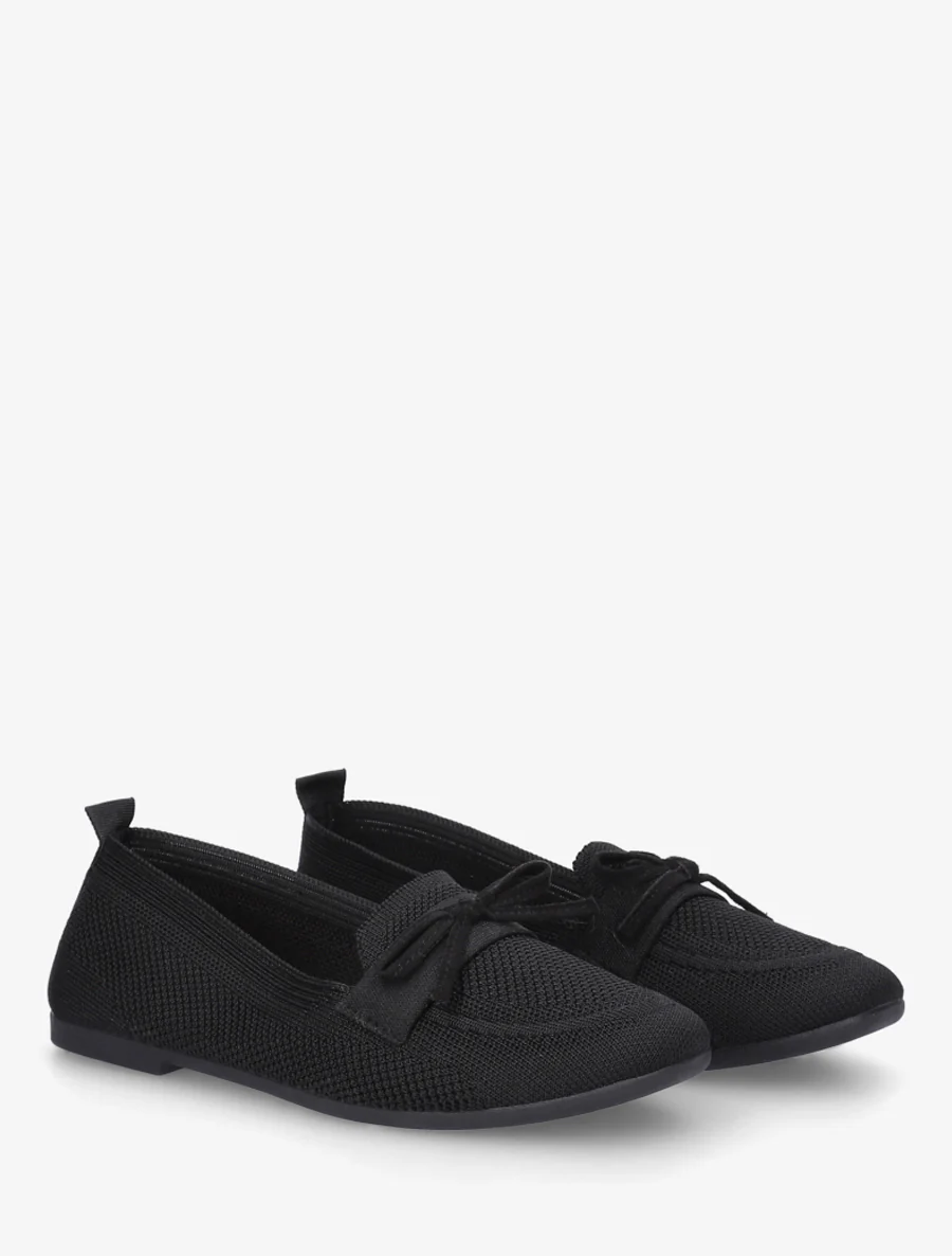 Mocassins en tissu à noeud - Noir - Image 4