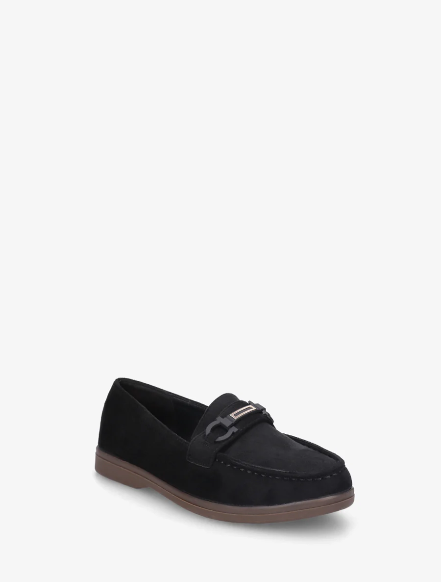 Mocassins plats en suédine - Noir - Image 2