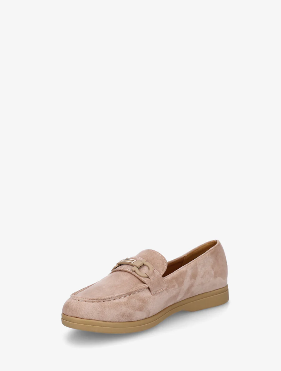 Mocassins plats en suédine - Taupe - Image 3