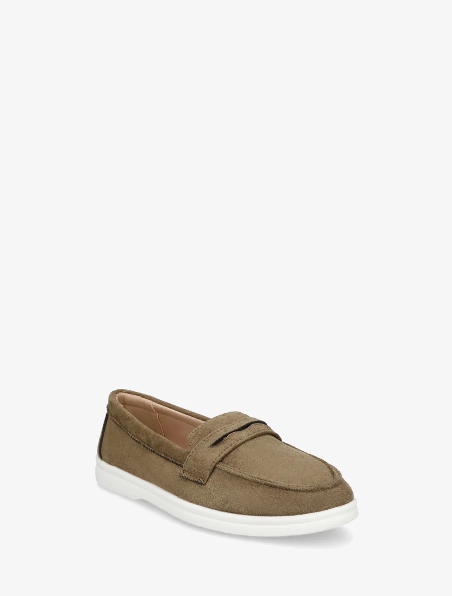 Mocassins unis en suédine - Kaki - Image 2