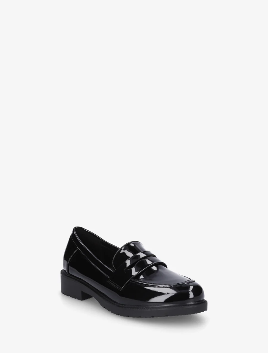 Mocassins vernis en simili - Noir - Image 2