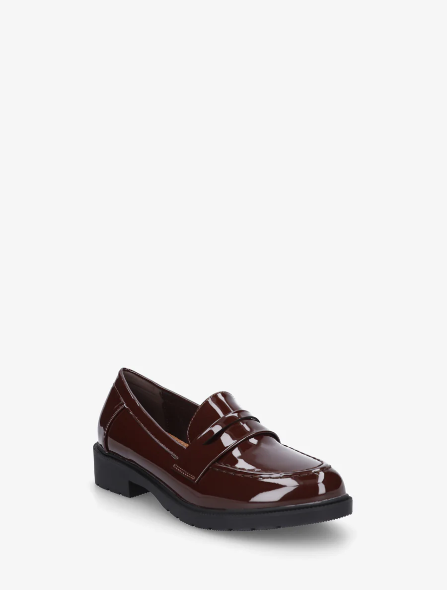 Mocassins vernis en simili - Marron - Image 2
