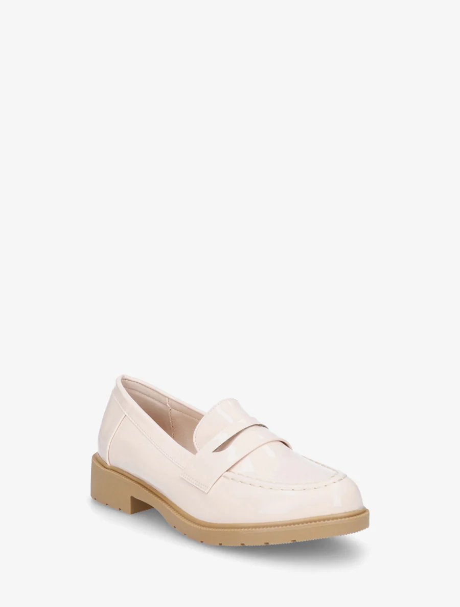 Mocassins vernis en simili - Beige - Image 2
