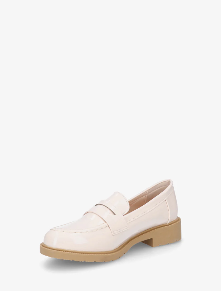Mocassins vernis en simili - Beige - Image 3