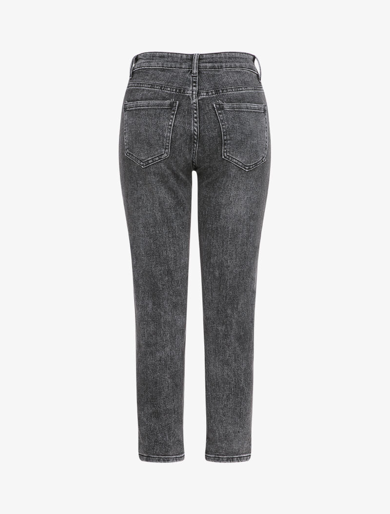 Mom jean 7/8 délavé - Anthracite - Image 2