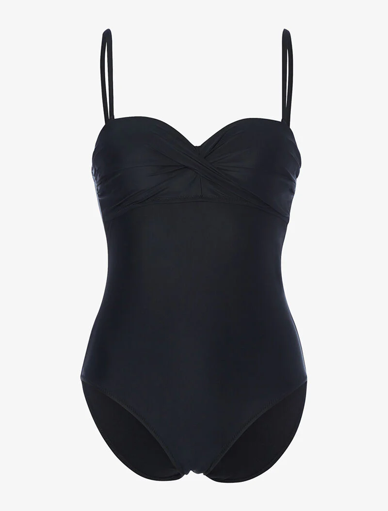 Monokini à bandeau torsadé - noir