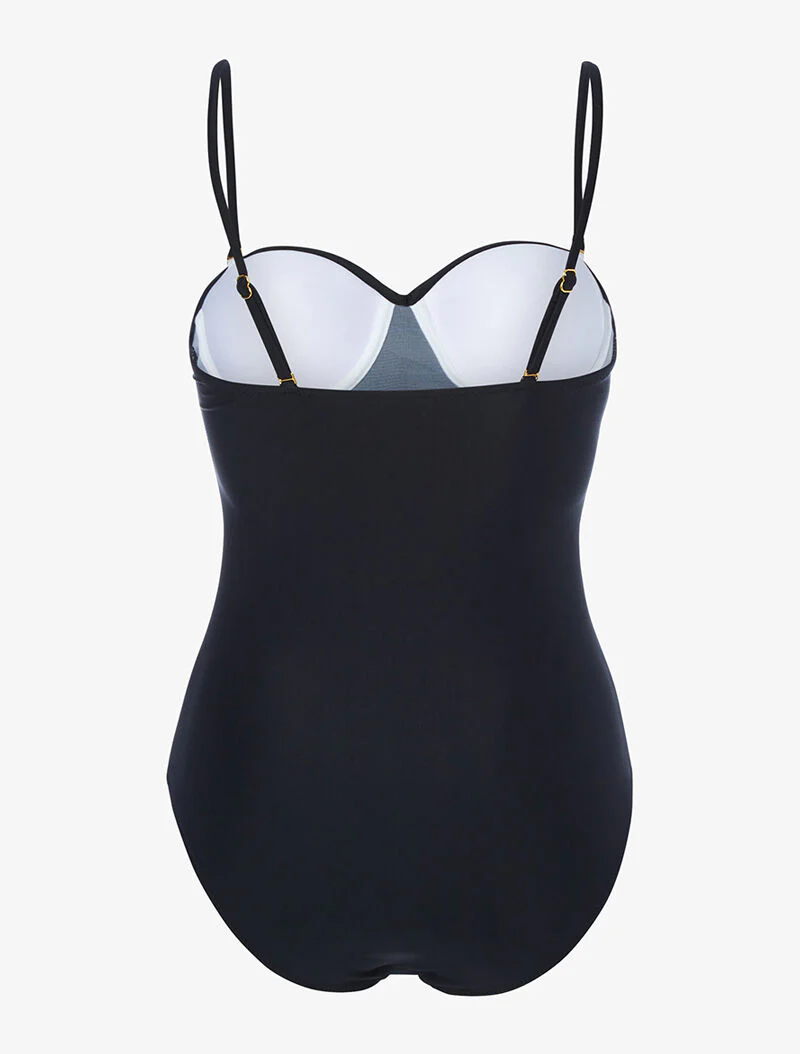 Monokini à bandeau torsadé - noir - Image 2