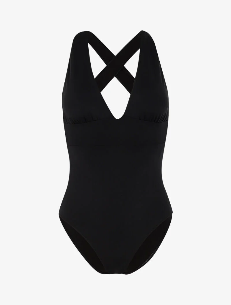 Monokini à décolleté profond - noir