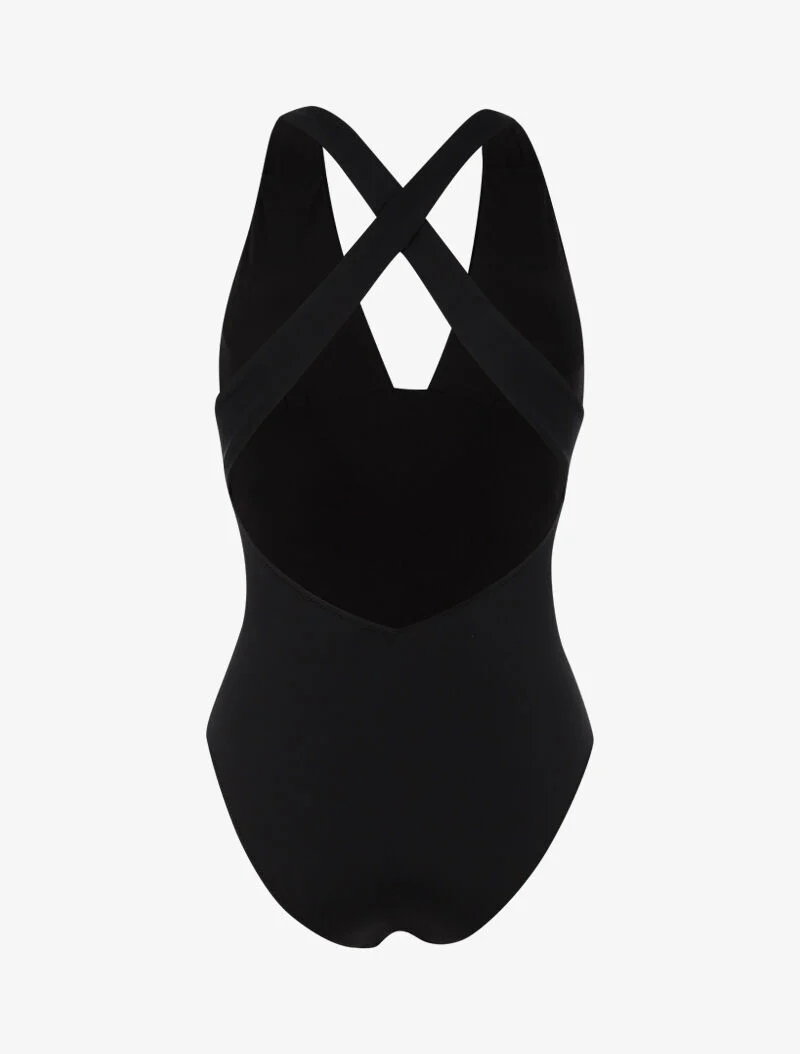 Monokini à décolleté profond - noir - Image 2