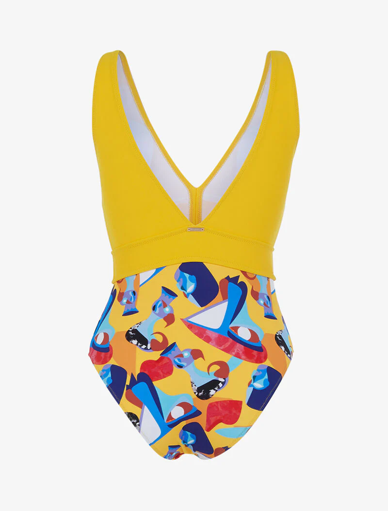 Monokini à imprimé graphique coloré - jaune/multi - Image 2