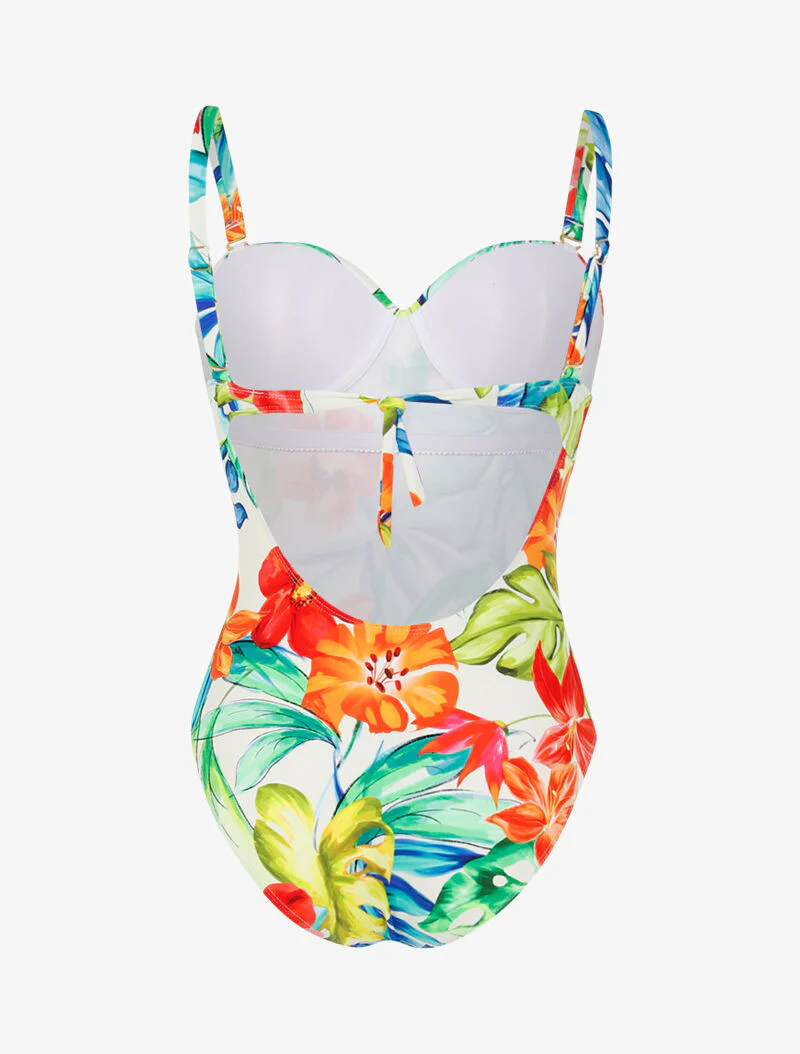Monokini à imprimé tropical - écru - ecru - Image 2