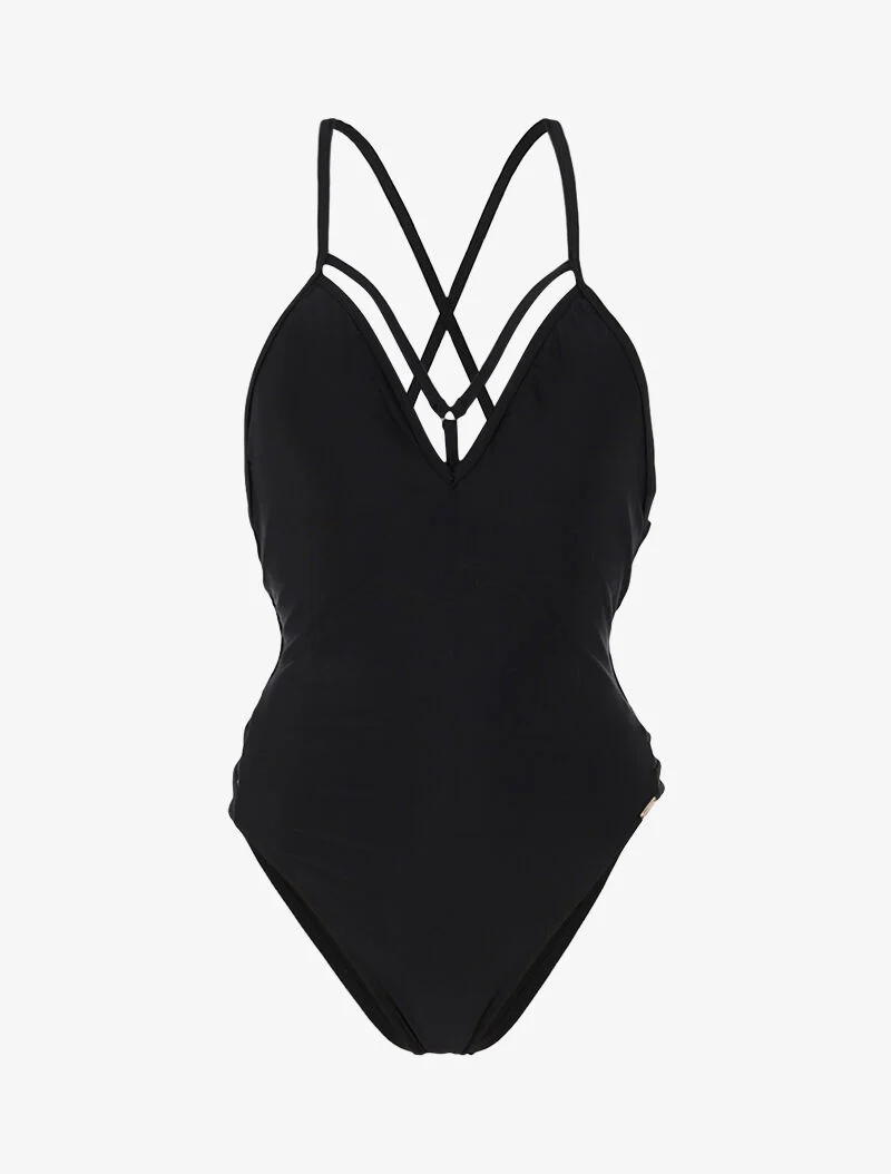 Monokini à lanières croisées - noir