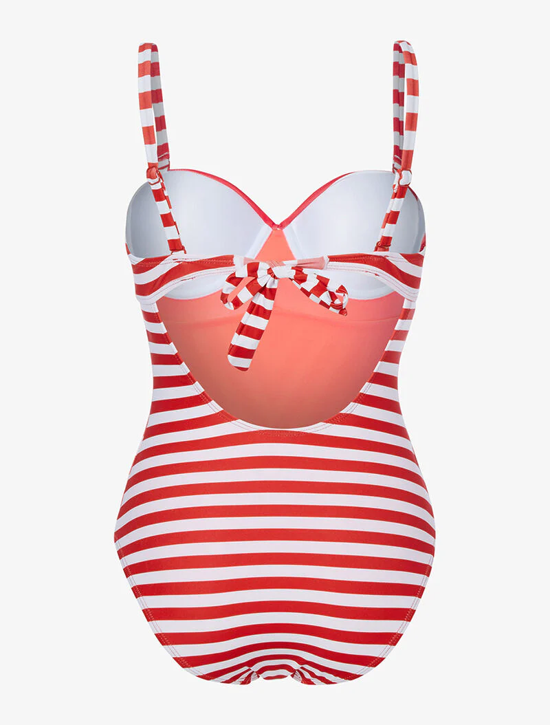 Monokini à rayures - rouge - Image 2