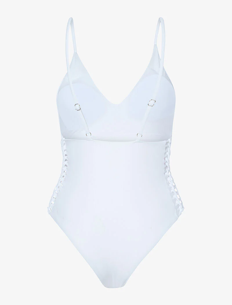 Monokini ajouré sur les côtés - blanc - Image 2