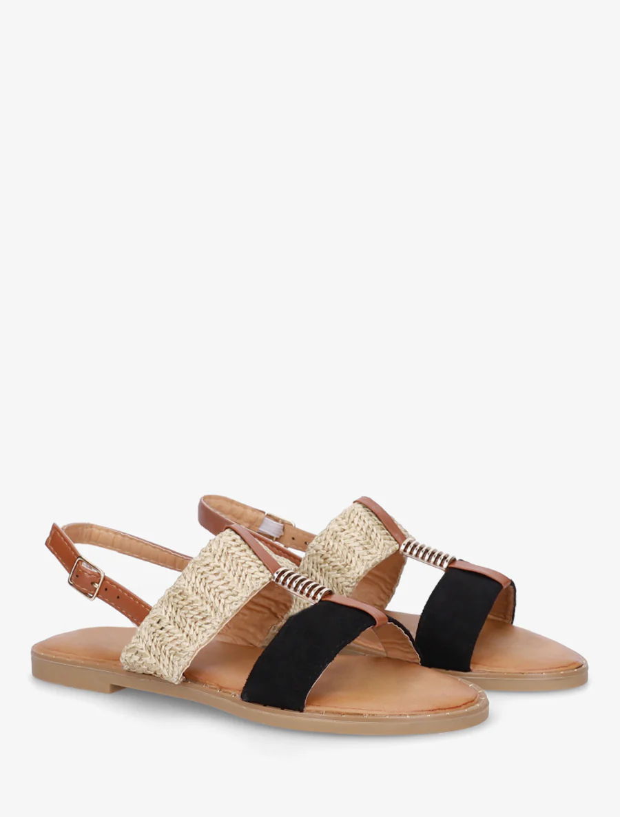 Nu-pieds à bijou métallique - Noir - Image 3