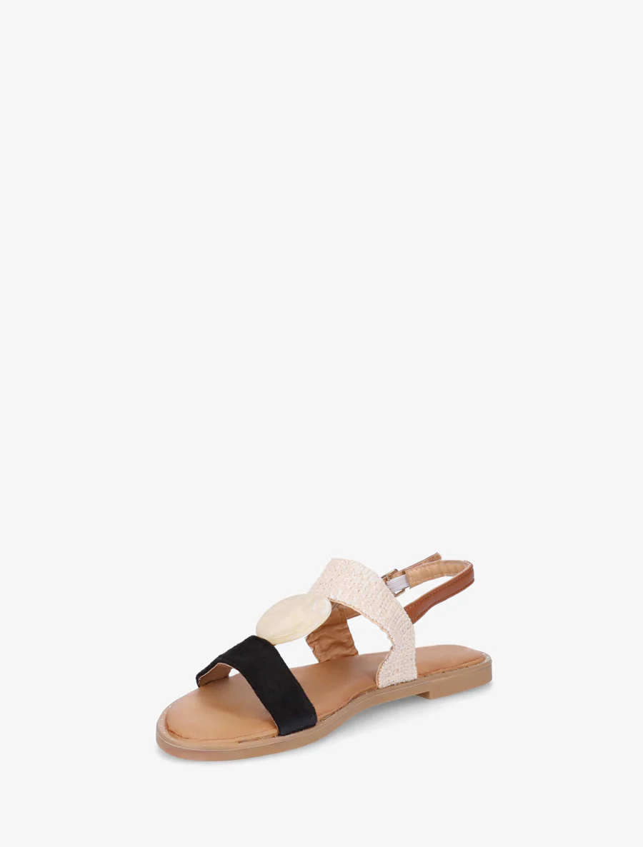 Nu-pieds à bijou rond - Noir - Image 3