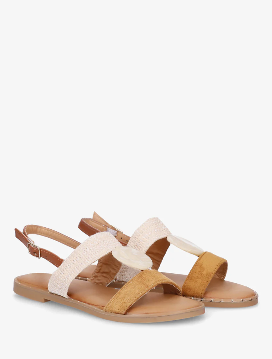 Nu-pieds à bijou rond - Camel - Image 4