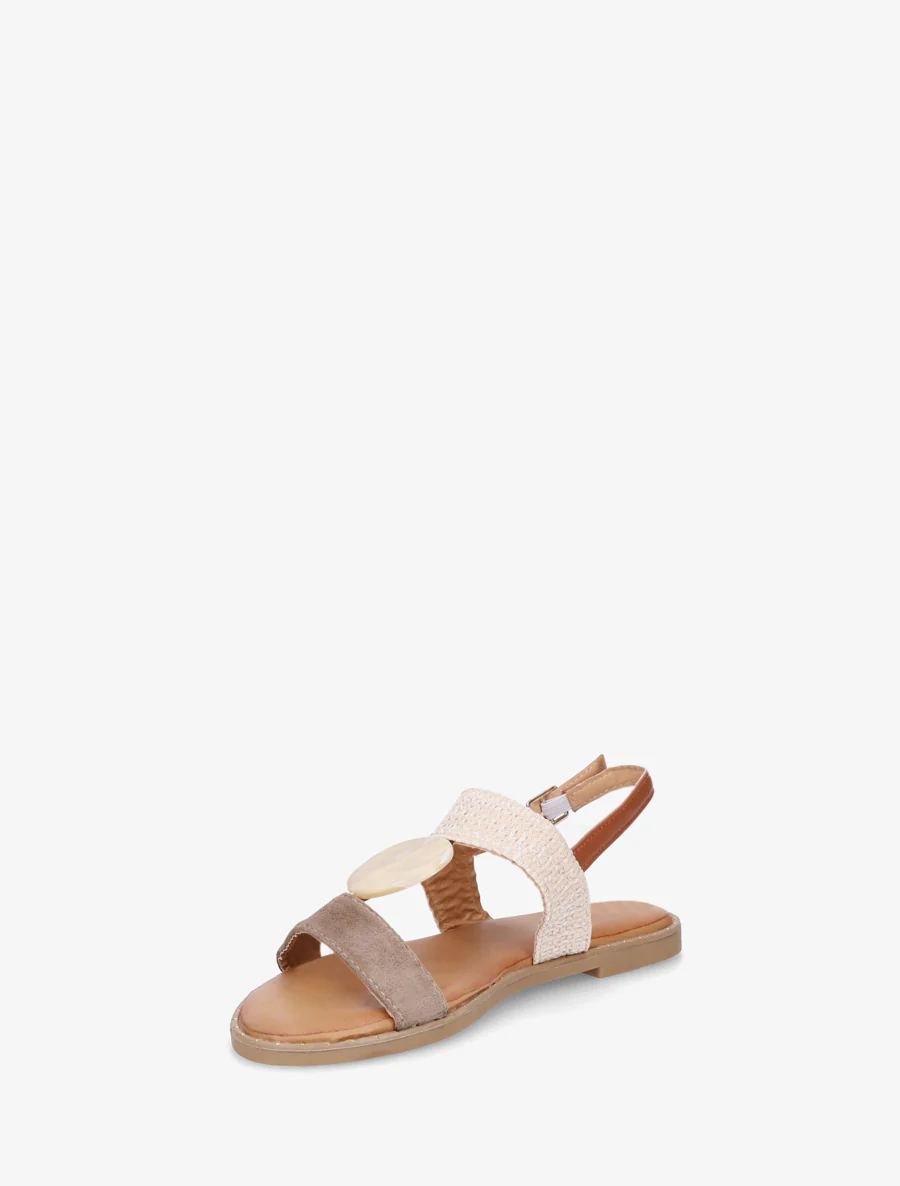 Nu-pieds à bijou rond - Taupe - Image 3