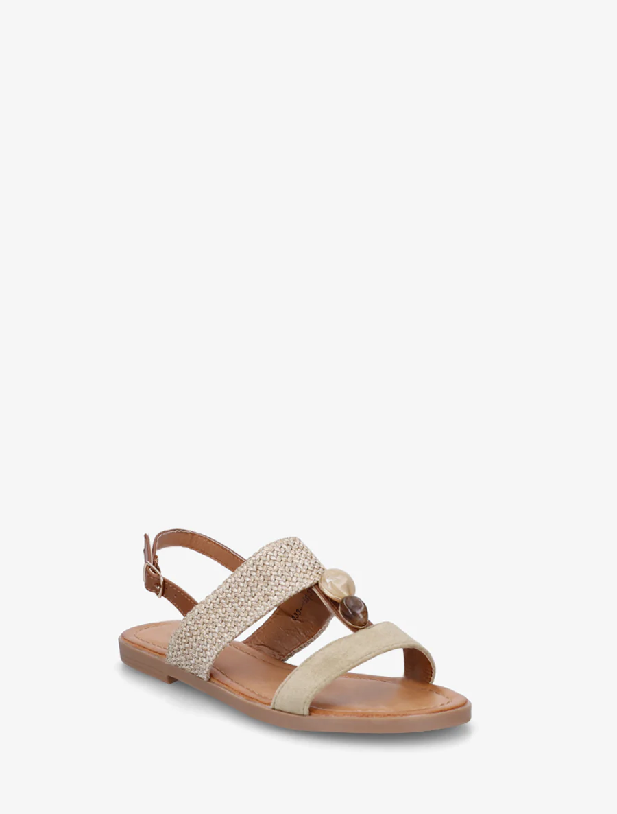 Nu-pieds à brides dépareillés - Kaki clair - Image 2
