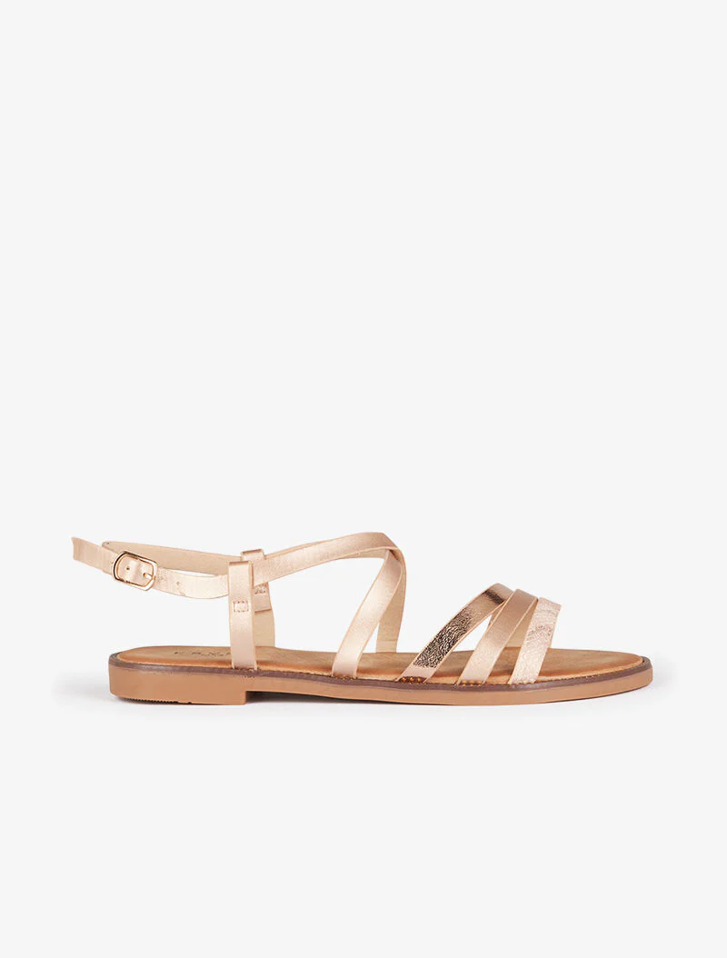 Nu-pieds à brides stylisées - champagne - Image 2