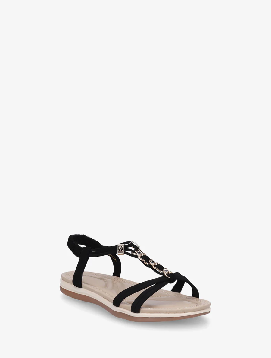 Nu-pieds à empiècement bijoux - Noir - Image 2