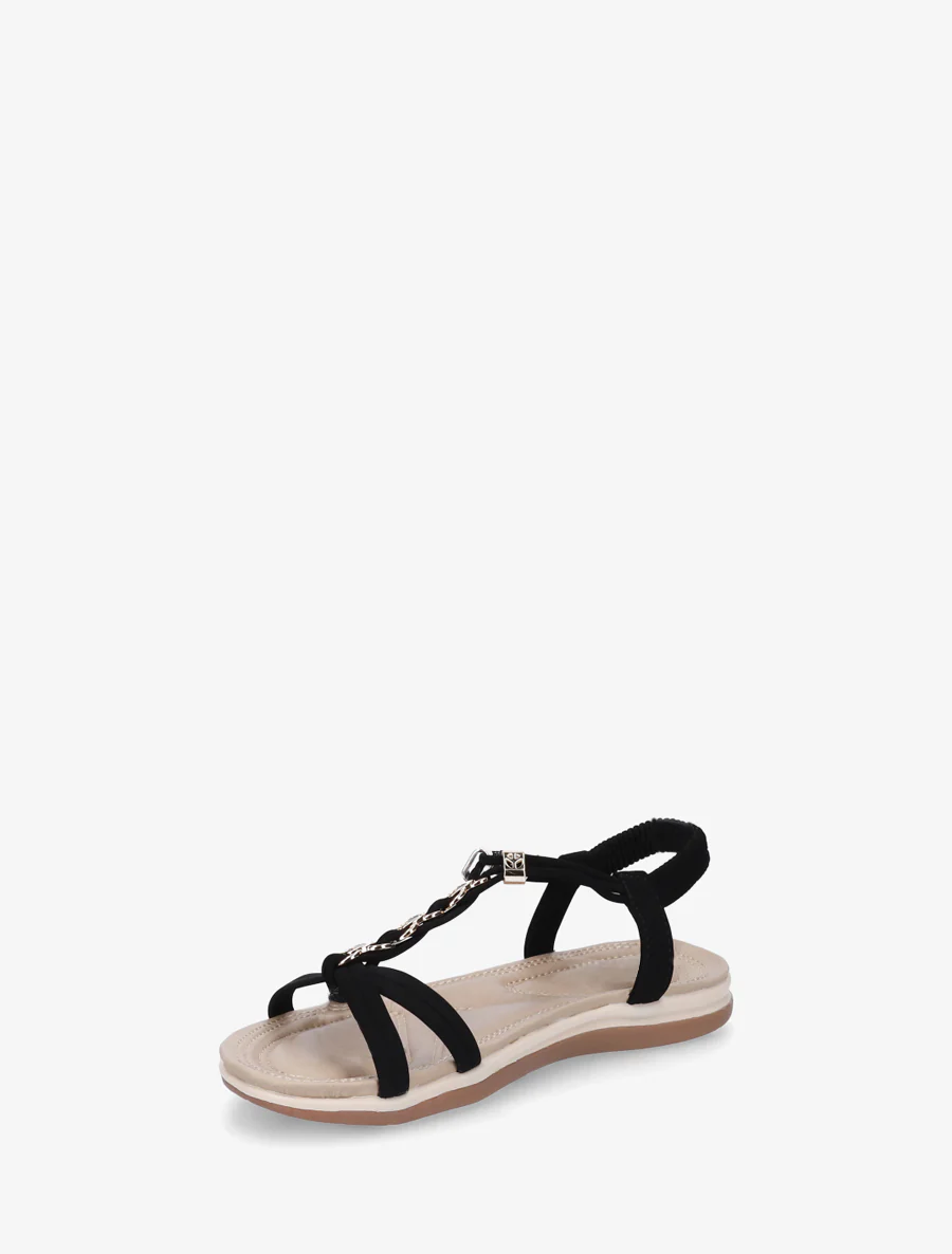 Nu-pieds à empiècement bijoux - Noir - Image 3