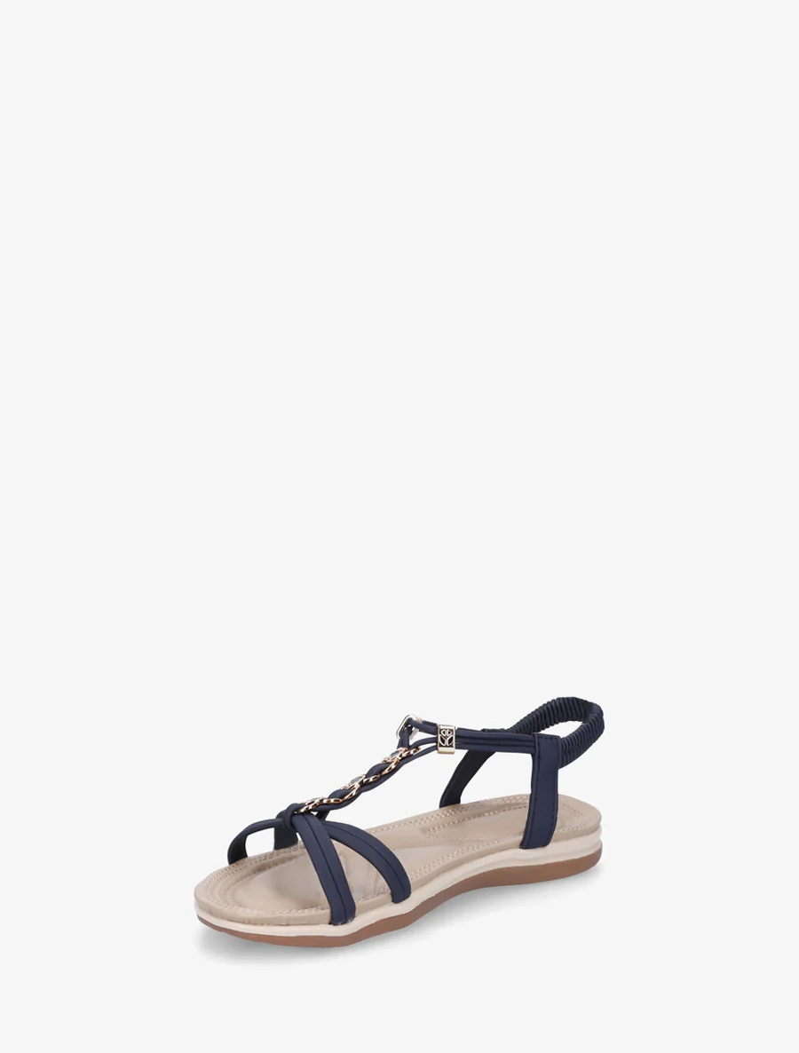 Nu-pieds à empiècement bijoux - Bleu - Image 3