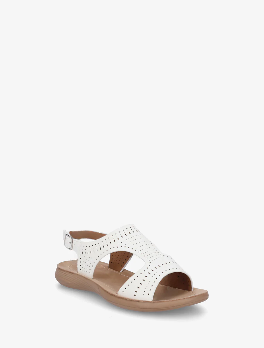 Nu-pieds ajourés à scratch - Blanc - Image 2