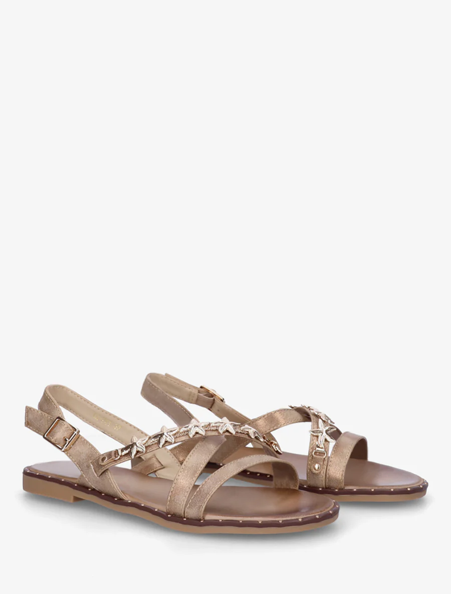 Nu-pieds cloutés à bijoux étoiles de mer - Taupe - Image 4