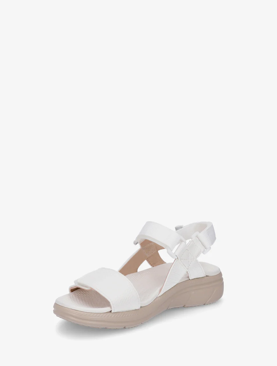 Nu-pieds en simili à triples scratch - Blanc - Image 3