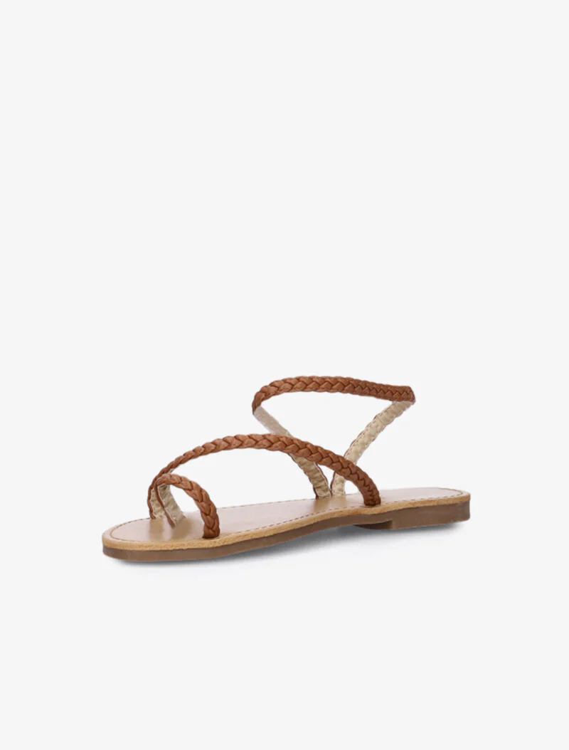 Nu-pieds minimalistes tressés - camel - Image 4