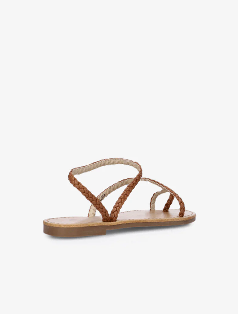 Nu-pieds minimalistes tressés - camel - Image 5
