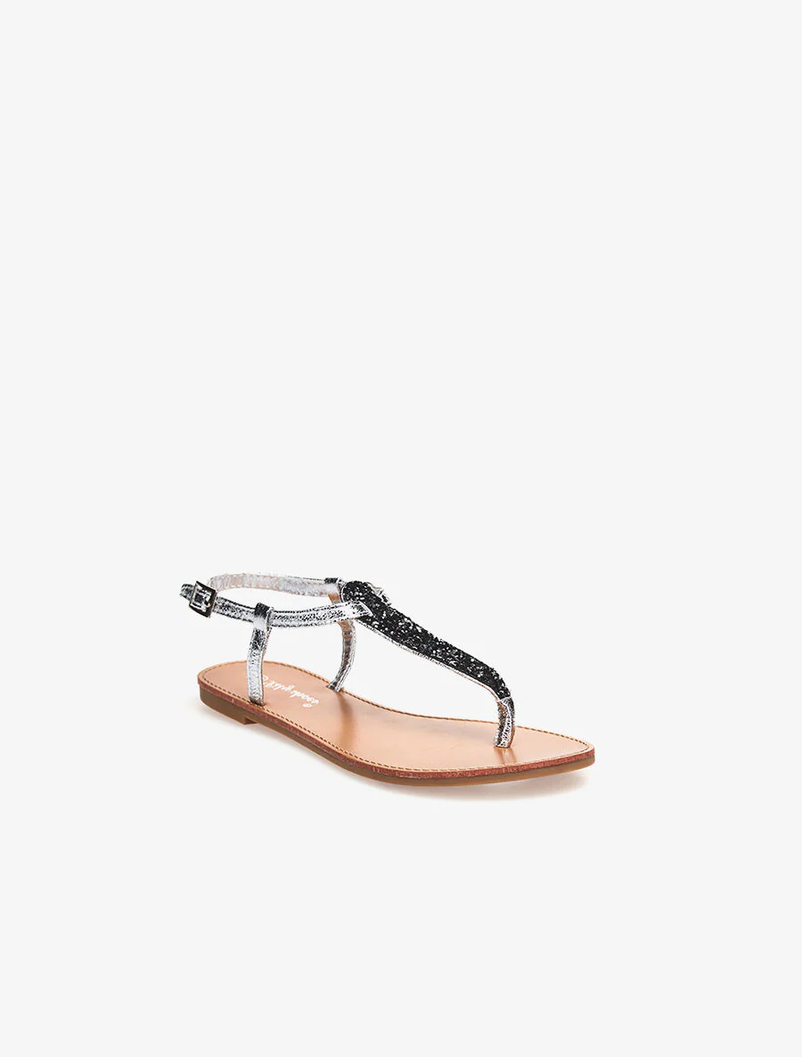 Nu-pieds pailletées - argent - Image 2