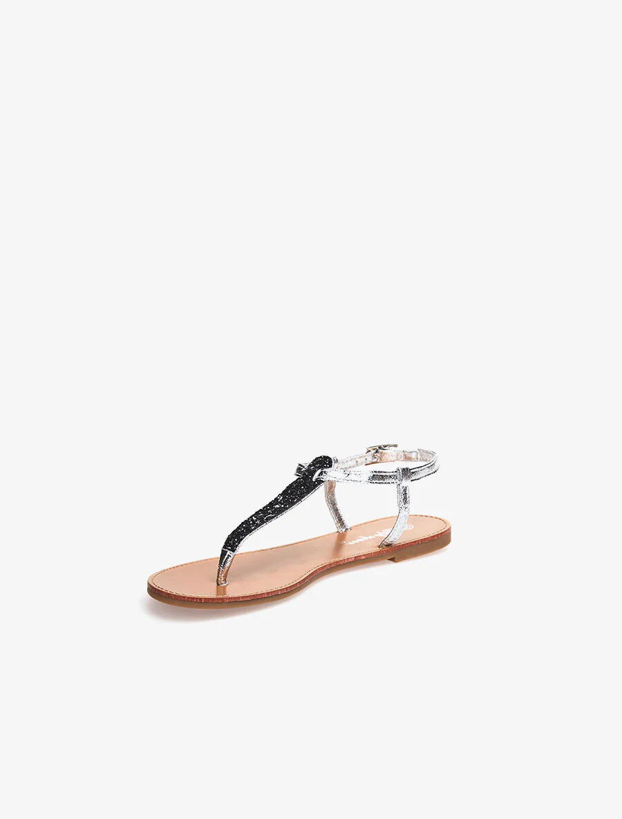 Nu-pieds pailletées - argent - Image 3
