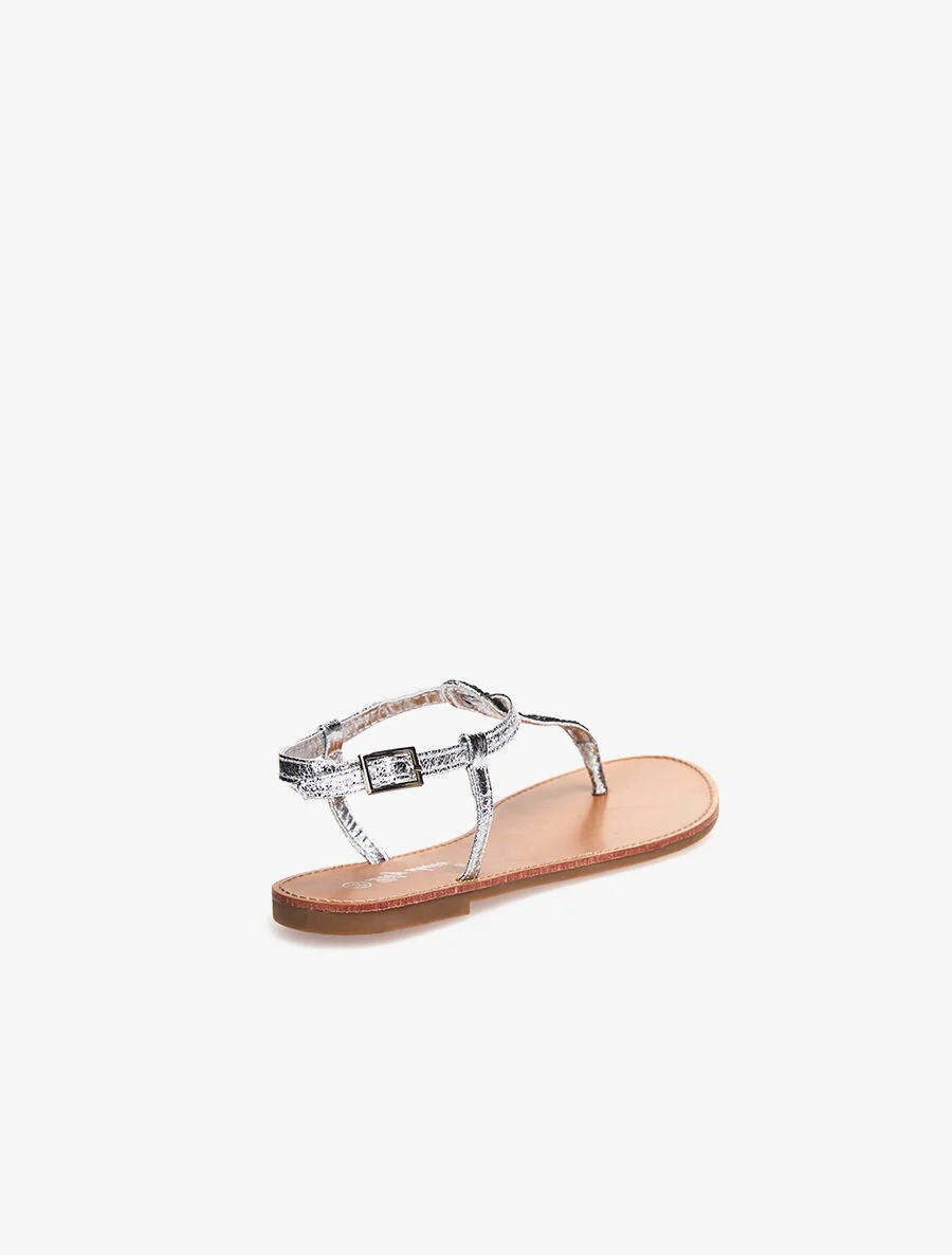 Nu-pieds pailletées - argent - Image 4