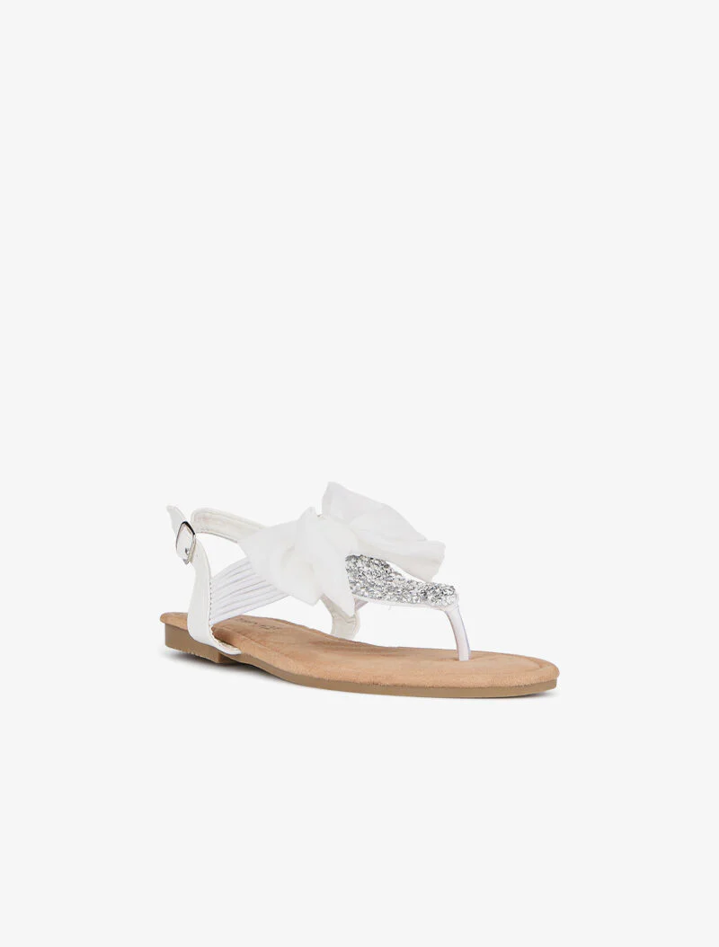 Nu-pieds strassées et à flot - blanc - Image 3