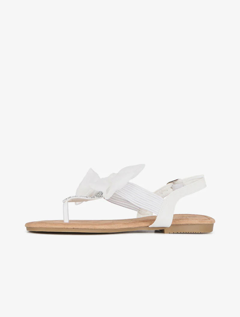 Nu-pieds strassées et à flot - blanc - Image 4