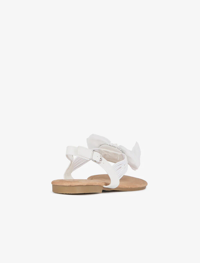 Nu-pieds strassées et à flot - blanc - Image 5