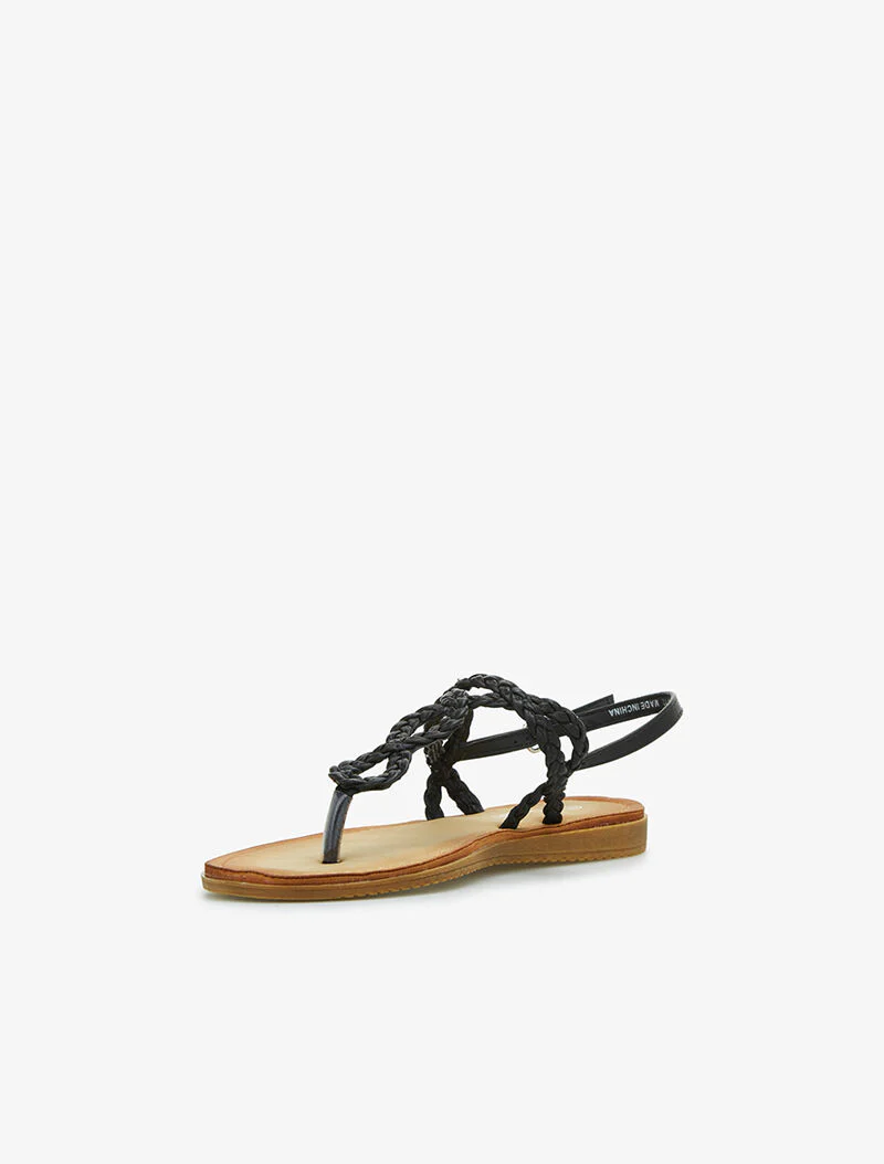 Nu-pieds tressés entremêlés - noir - Image 3