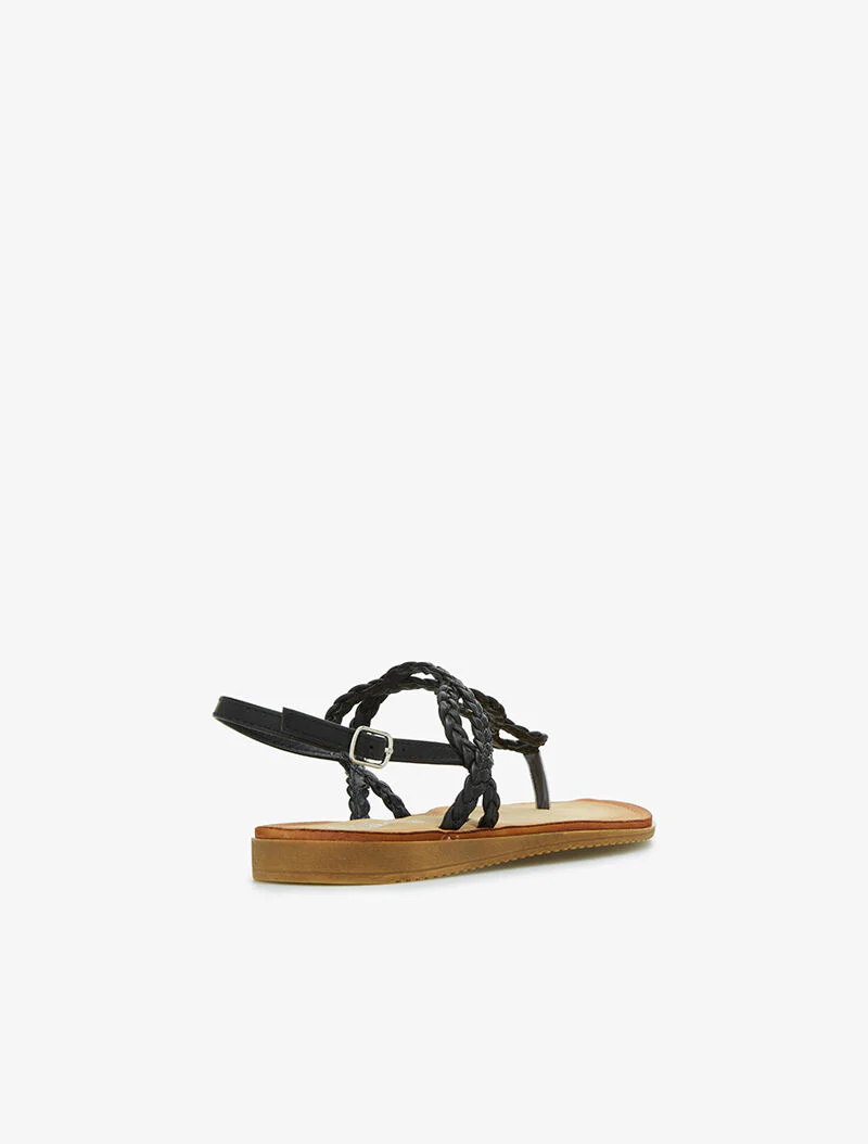 Nu-pieds tressés entremêlés - noir - Image 4