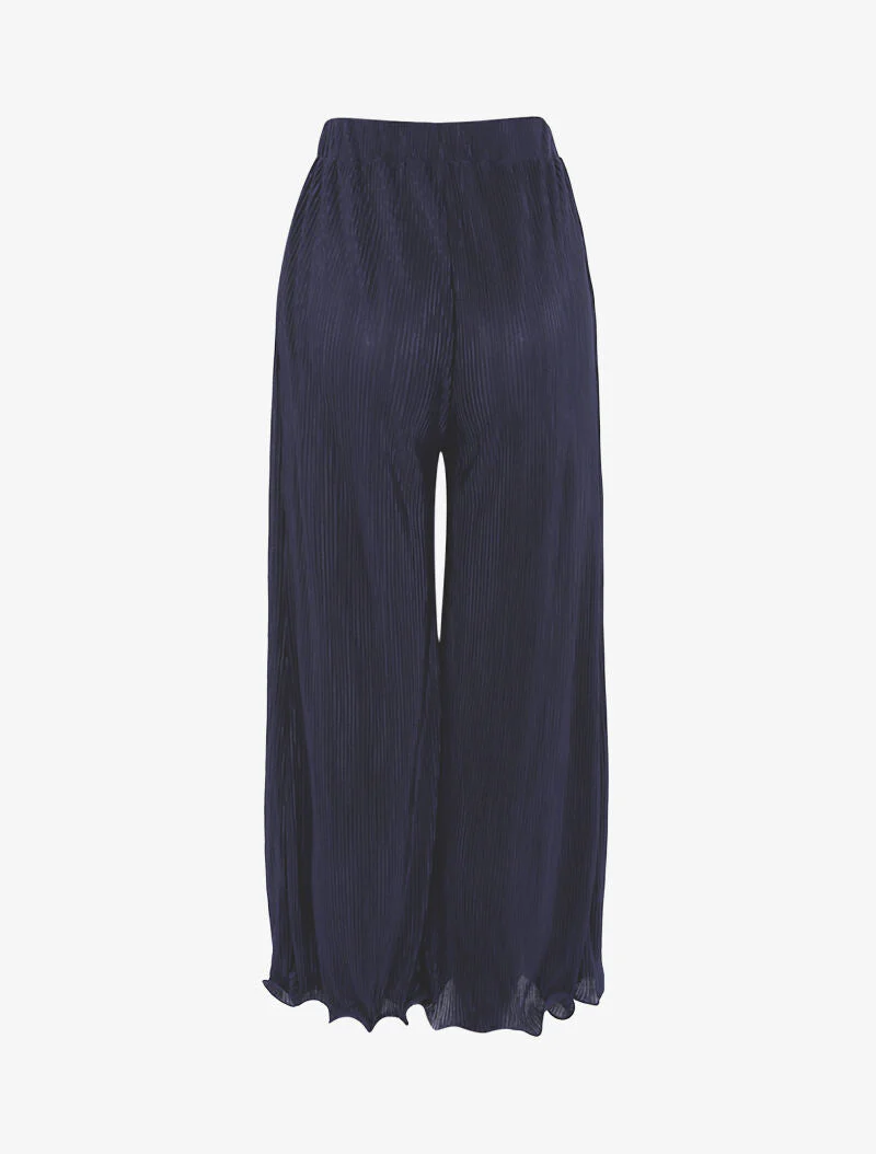 Pantalon 7/8 à effet gaufré - marine - Image 2