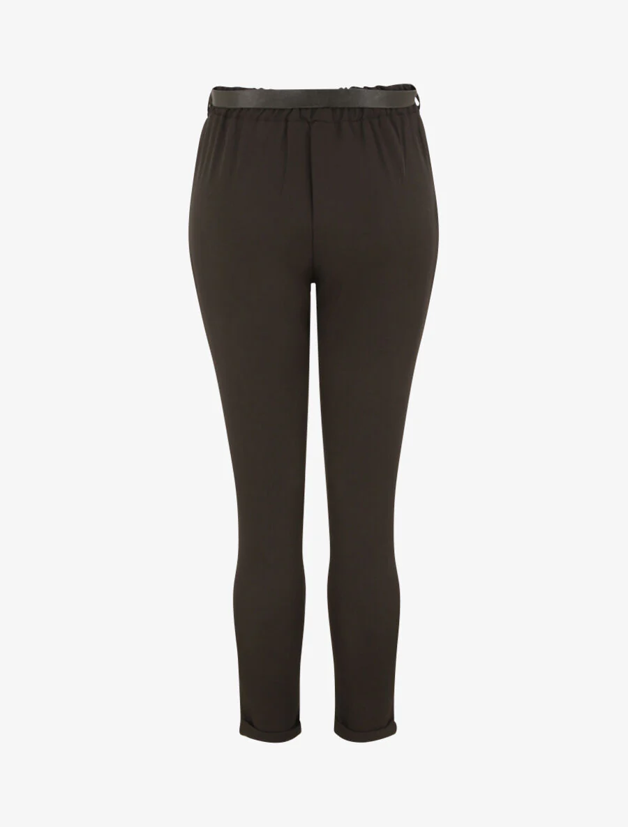 Pantalon 7/8 à pince - Noir - Image 2