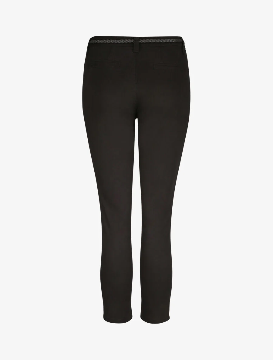Pantalon 7/8 à revers - Noir - Image 2