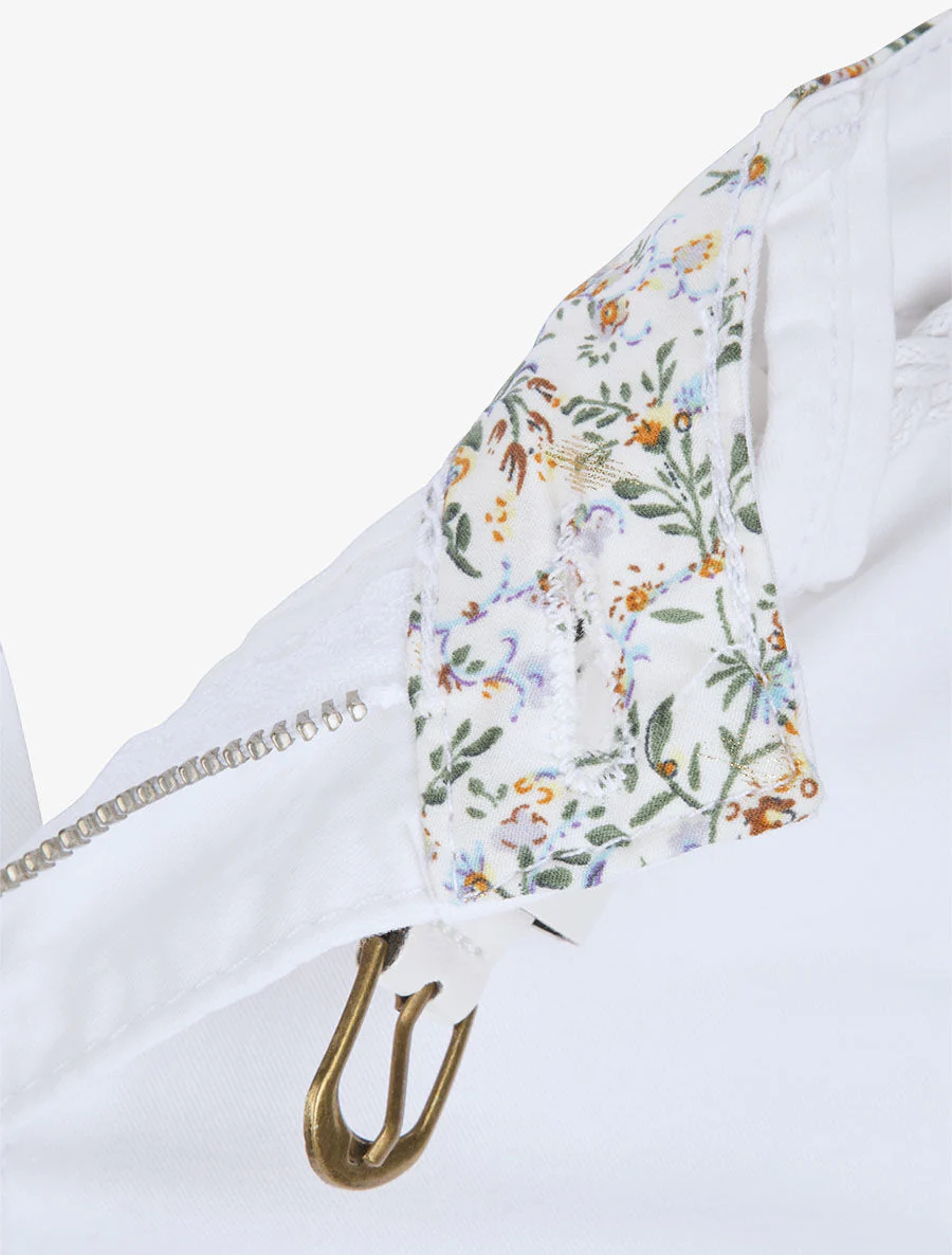 Pantalon 7/8 à revers - Blanc - Image 3