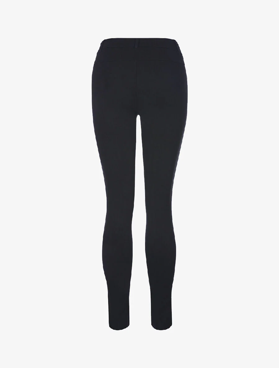 Pantalon 7/8 bande dentelle - noir - Image 2