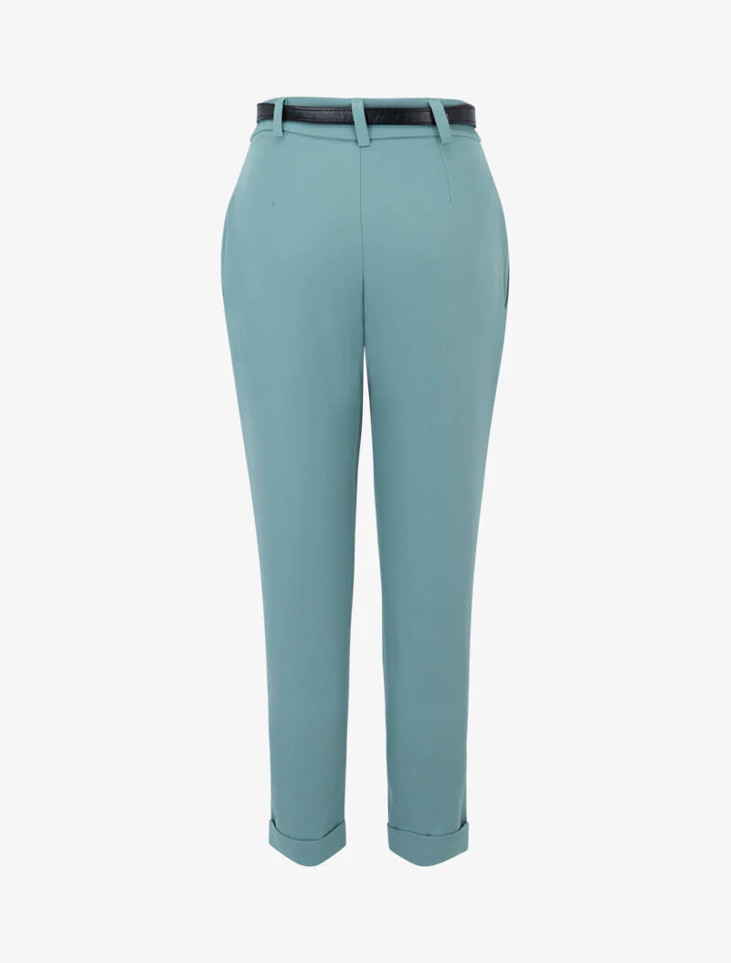 Pantalon 7/8 coupe carotte - turquoise - Image 2