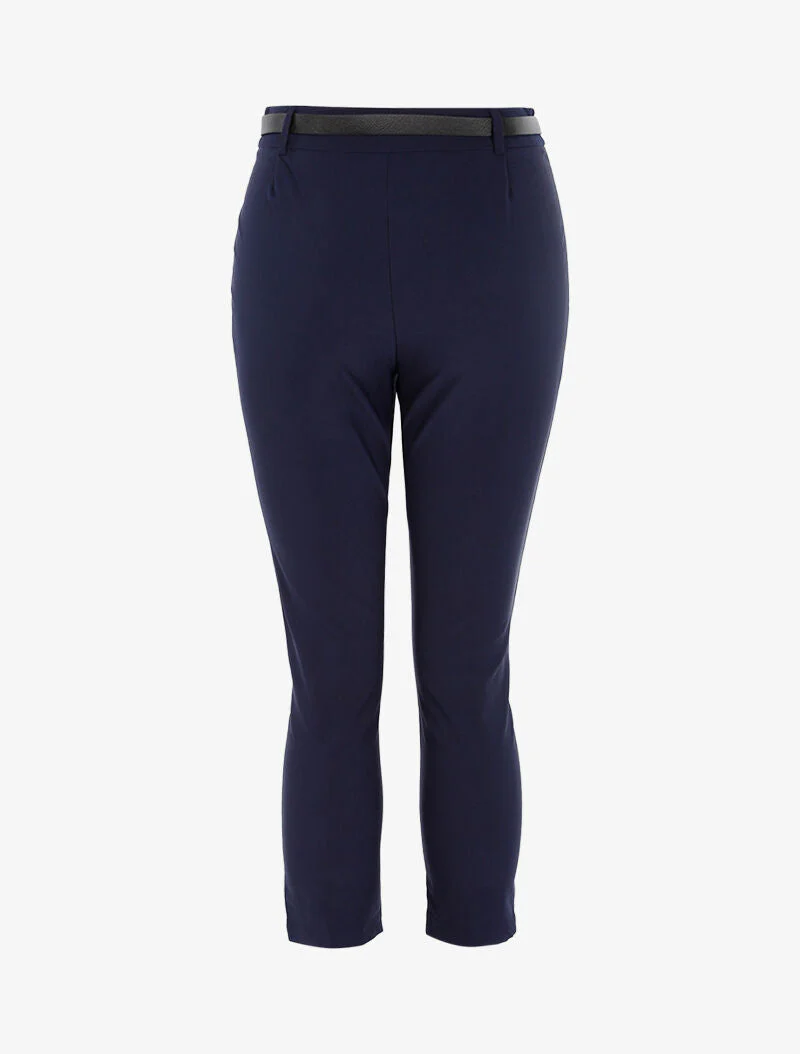 Pantalon 7/8 uni - marine - Image 2