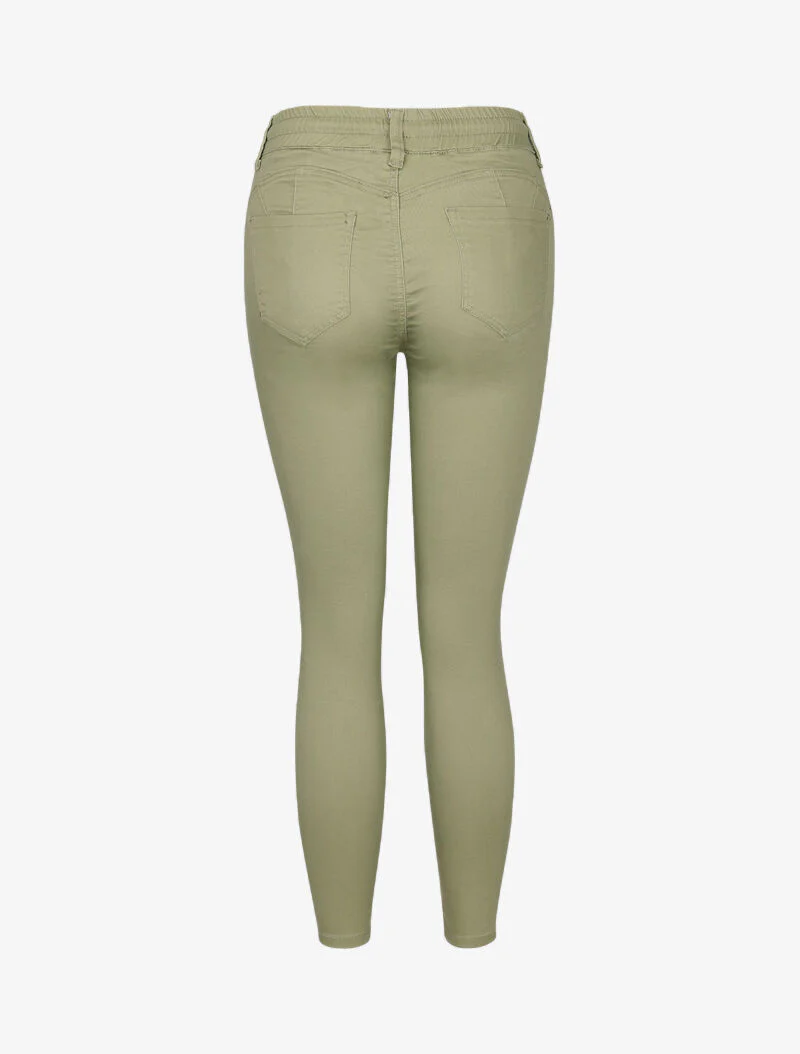 Pantalon à cordons de serrage - kaki - Image 4