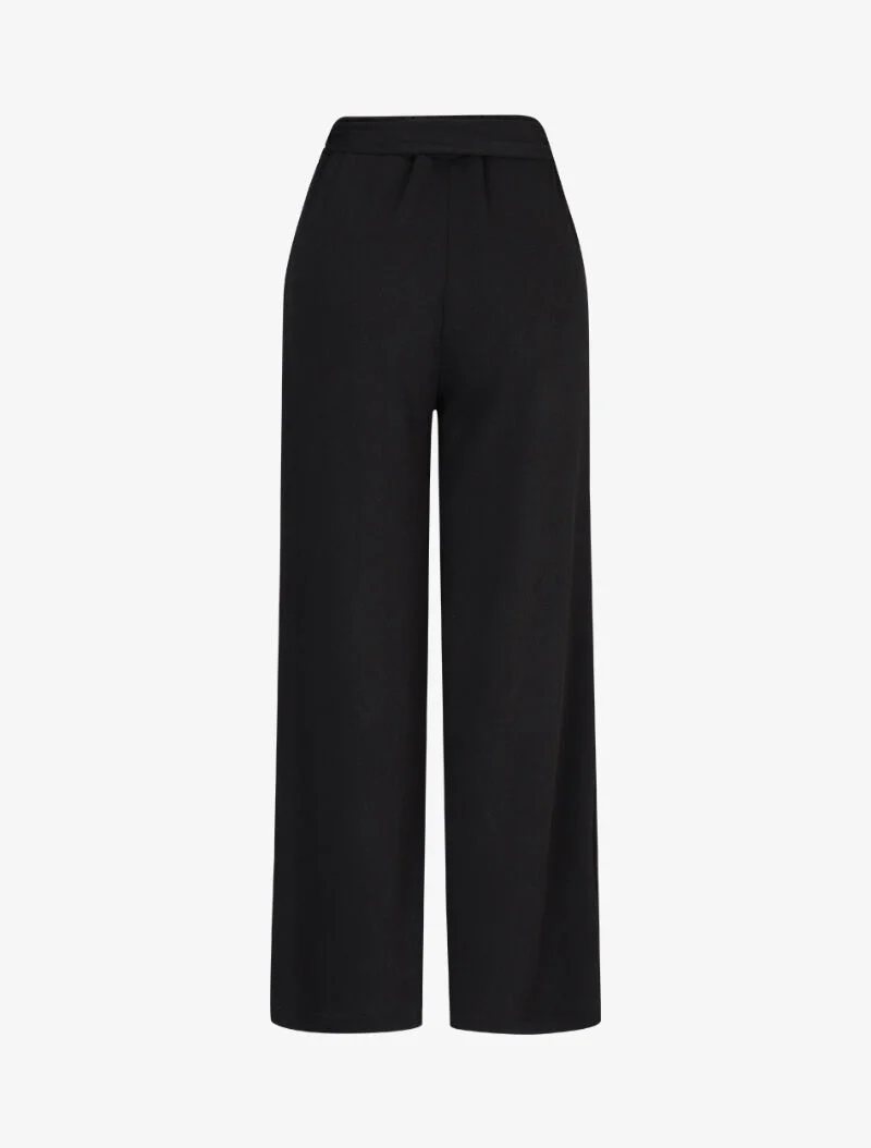 Pantalon à effet nid d'abeille - Noir - Image 2