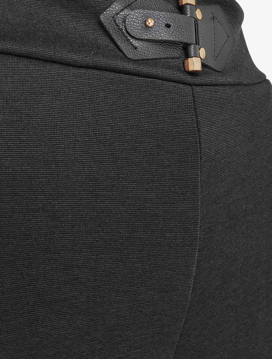 Pantalon à empiècement stylisé - Noir - Image 3